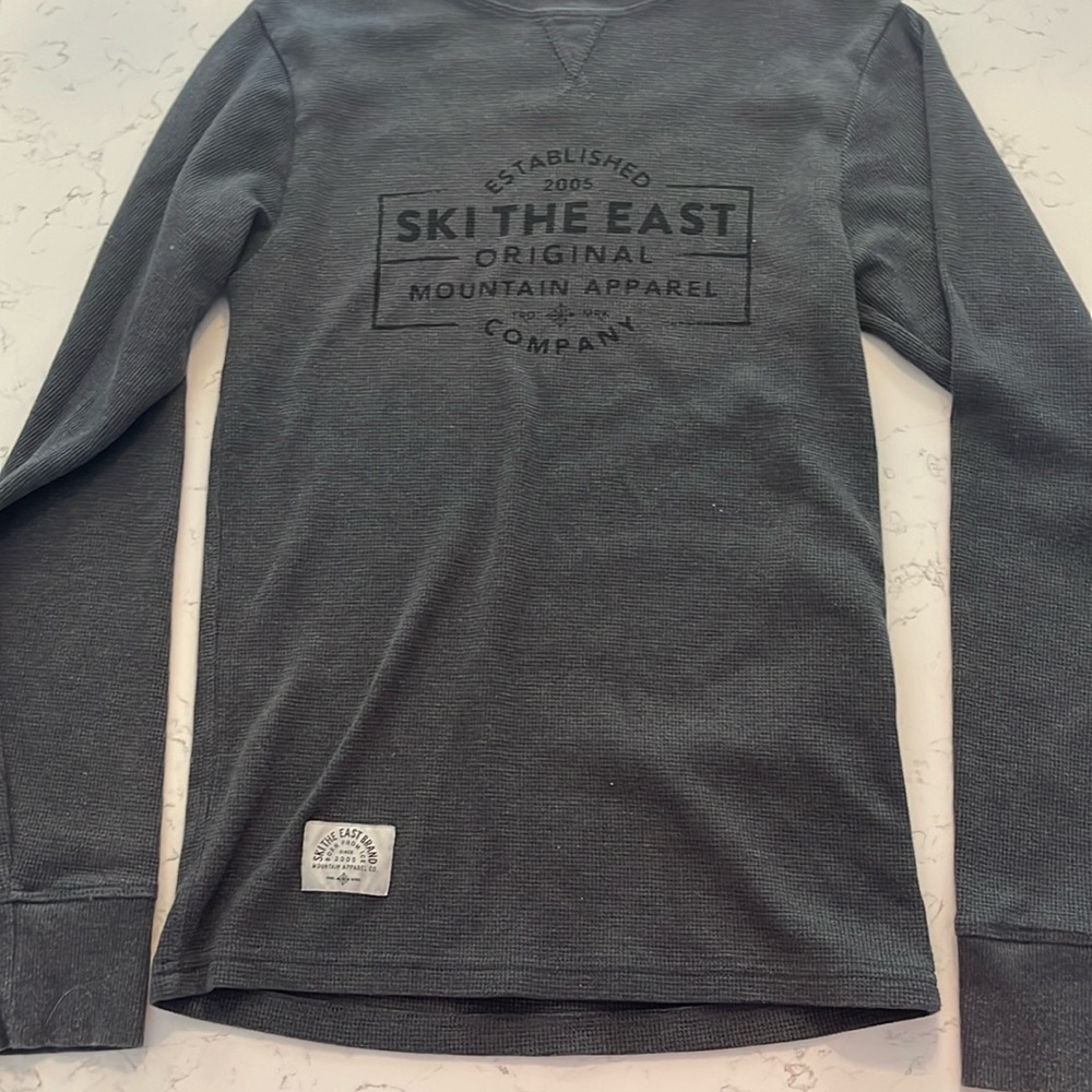 Ski the East long sleeve “waffle” shirt.